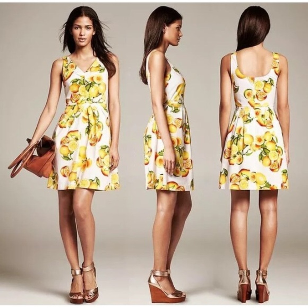 COPY - Banana Republic Lemon Fit and Flare Dress